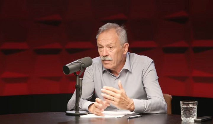 Mojmir Mrak med pogovorom v Klubu slovenskih podjetnikov (foto: posnetek zaslona)