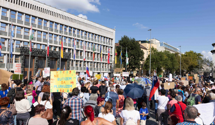 Protest, vrtci (foto: Iniciativa staršev otrok v zasebnih vrtcih)