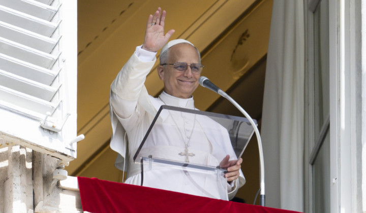 Papež Leon XIV. maha romarjem v zahvalo za čestitke (foto: Vatican Media)