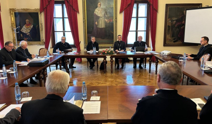 Škofje med sejo (foto: Tiskovni urad SŠK)