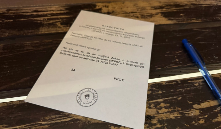 Glasovnica na referendumu (foto: Rok Mihevc)