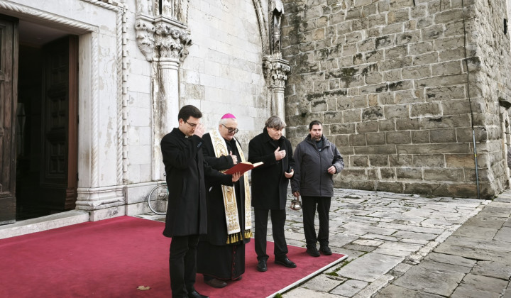 Odprtje in blagoslov mestne ure ter novega zvonjenja (foto: Eva Jakomin / STA)