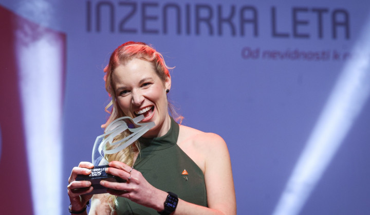 Prejemnica naziva inženirka leta 2025 je Eva Pirc (foto: Daniel Novakovič/STA)