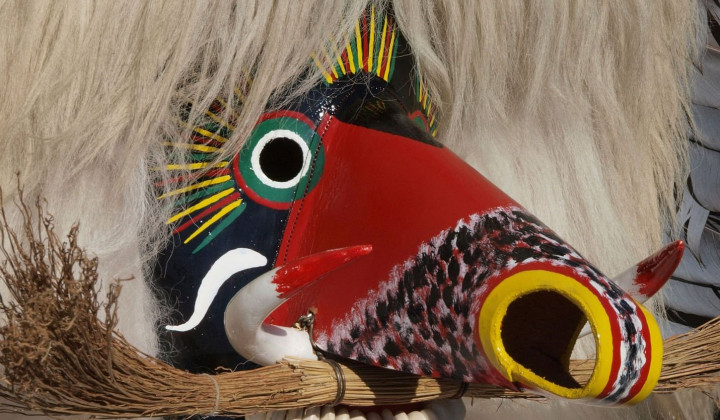 Korant ali Kurent, ena od najznačilnejših slovenskih pustnih mask (foto: DavorLovincic)