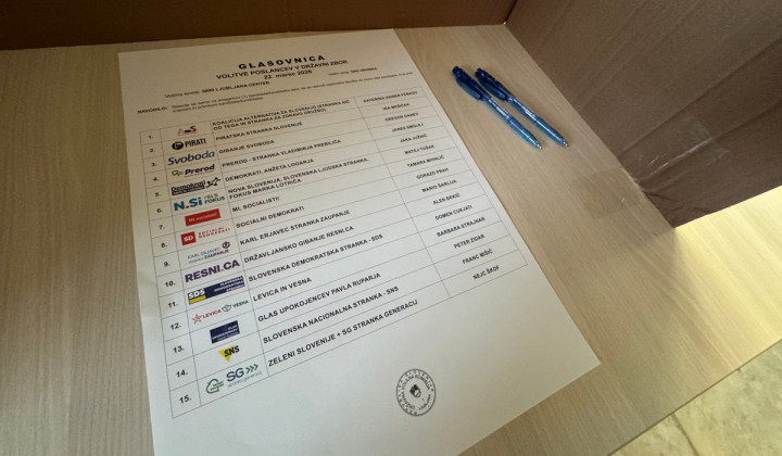 Glasovnica volitev (foto: Rok Mihevc)