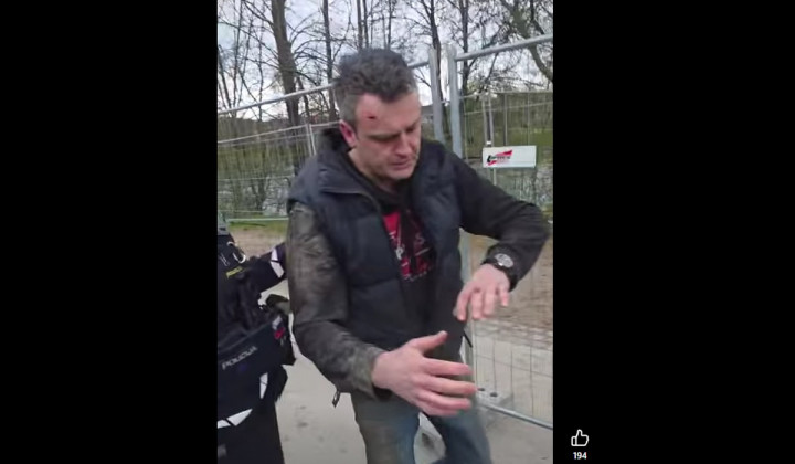 Lastnik zemljišča, ki je bil napaden na območju gradnje kanala C0 (foto: posnetek zaslona)