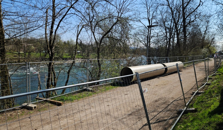 Gradnja kanala C0 na trasi pri hipodromu Stožice (foto: STA / Neža Petan)