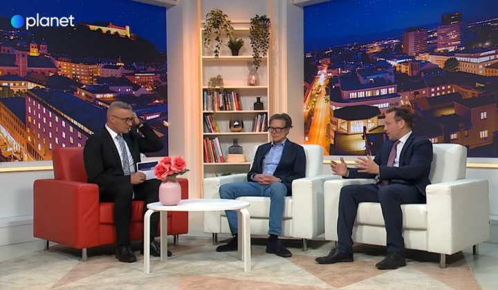 Jan Zobec in Dr. Dr. Klemen Jaklič (foto: Zajem zaslona Planet TV)