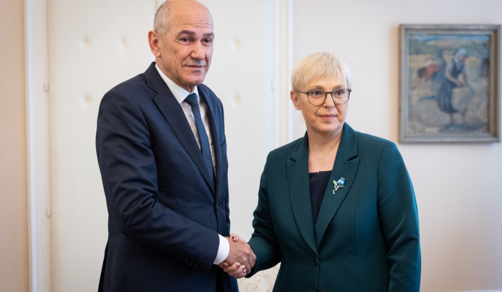 Sprejem za novoizvoljeno vlado pri predsednici republike Natasi Pirc Musar. (foto: STA/Bor Slana)