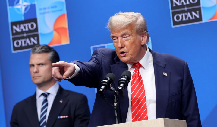 Novinarska konferenca v okviru Vrha zveze Nato. (foto: Xinhua/STA)