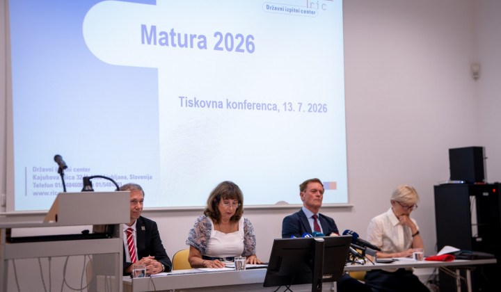 Novinarska konferenca ob predstavitvi rezultatov mature 2026 (foto: Jakob Pintar/STA)