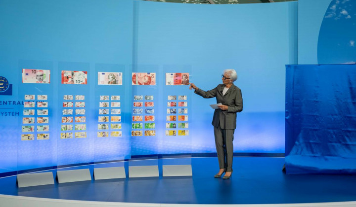 ECB je razkrila ožji izbor desetih oblikovnih predlogov za novo serijo evrskih bankovcev, ki temeljijo na temah Evropska kultura ter Reke in ptice (foto: ECB)