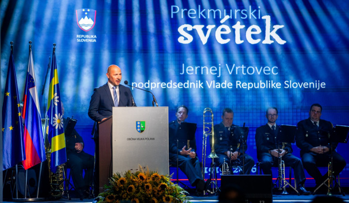 Osrednja državna slovesnost pred dnevom združitve prekmurskih Slovencev z matičnim narodom (foto: Siniša Kanižaj/STA)