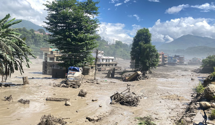 Poplave v Nepalu (foto: Xinhua/STA)