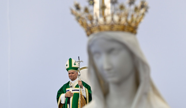 Sveta maša papeža Leona XVI. v Lurdu (foto: Simone Risoluti/Vatican Media)