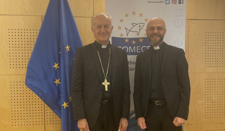 Škof Anton Jamnik z direktorjem Karitas Ukrajine (foto: arhiv škof Anton Jamnik)
