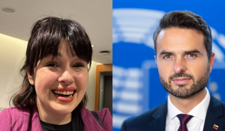 Nika Kovač, Matej Tonin (foto: Vir: Facebook Inštitut 8. marec in Matej Tonin)