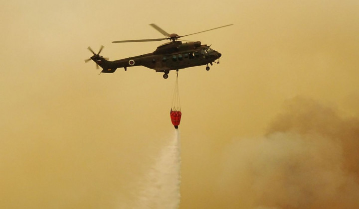 Gašenje s helikopterjem, požar (foto: Ervin Čurlič)