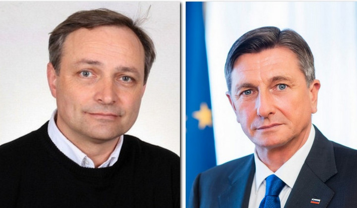 p. Branko Cestnik in predsednik Borut Pahor (foto: Radio Ognjišče / STA)
