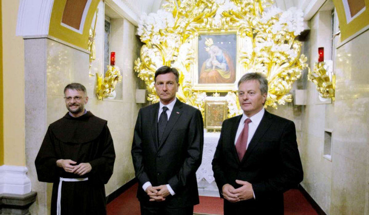Predsednik Borut Pahor na Brezjah (foto: STA)