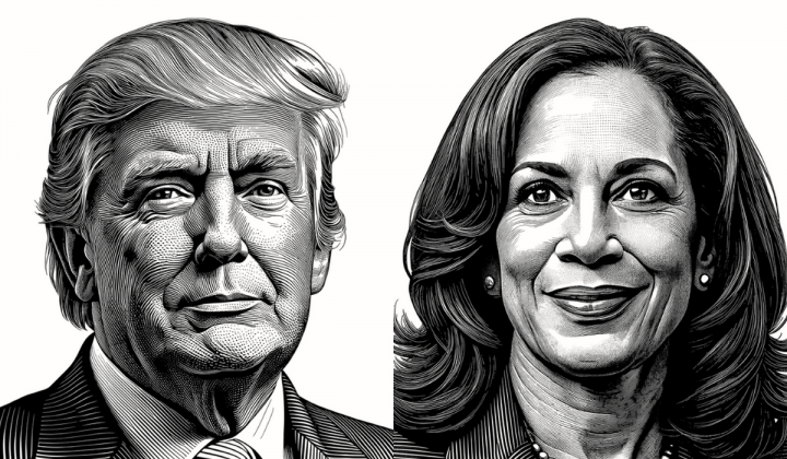 Donald Trump in Kamala Harris (foto: pixabay)