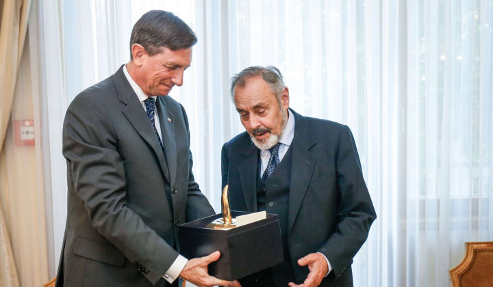 Borut Pahor in dr. Ernest Petrič (foto: STA / Stanko Gruden)