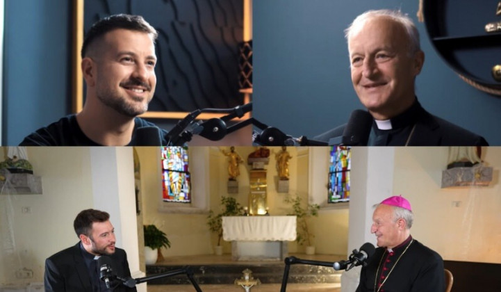 Škof Anton Jamnik v dveh podkastih pri Klemnu Selakoviču in Martinu Golobu (foto: posnetek zaslona)