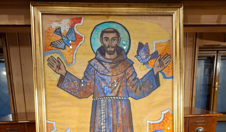 Kregarjeva slika sv. Frančiška Asiškega (foto: ARO)