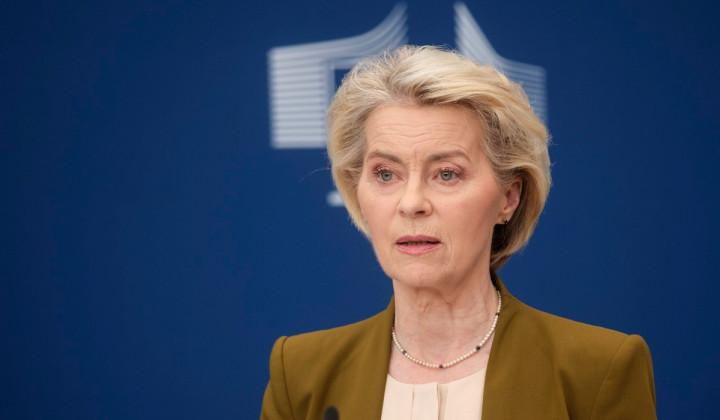 Predsednica Evropske komisije Ursule von der Leyen (foto: Thierry Monasse/STA)