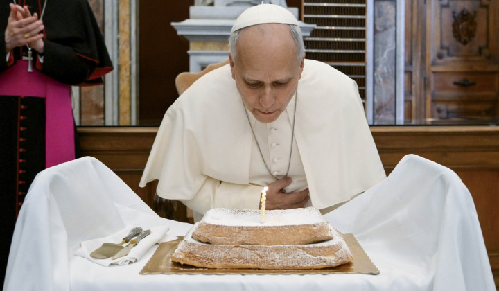 Papež Leon XIV. je praznoval 71. rojstni dan (foto: Vatican Media)