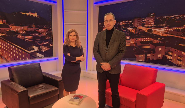 Novinarka Tanja Dominko in dr. Žiga Turk (foto: Alen Salihović)